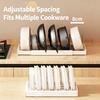 Expandable Pan Organizers Kitchen Cabinet Organizer with Multiple Divider Positions for Kitchen Cabinets, Countertops, and Under-Sink Storage