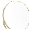AmazonBasics Tabletop Mount Vanity Double Sided Mirror Round with Base Magnification Gold Height x Width cm Non-Slip 1x/5x 7.2 4.9