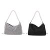 Beautiful for Rhinestone Handbag Shoulder Bag Underarm Bag Pearl Chain Shoulder Handbag Crossbody Bag for Travel