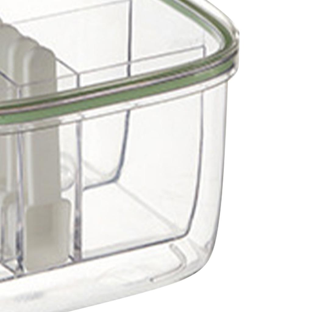 4 In 1 Seasoning Box with Lid and Spoons 4 Compartments Spice Jar Sealed Condiment Container for Home Kitchen Light