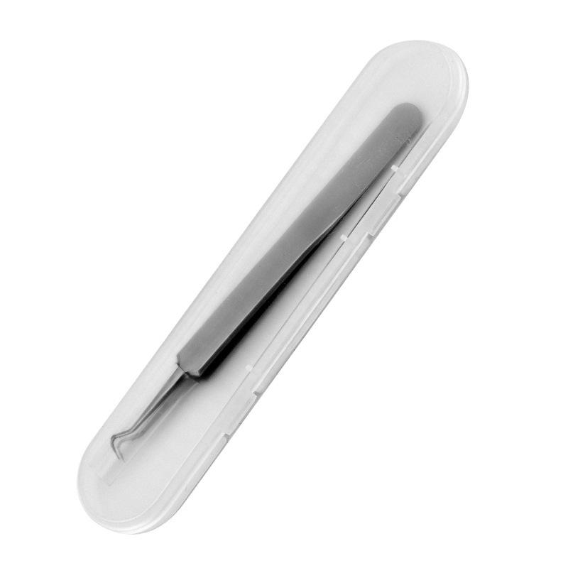 Stainless Steel Blackhead Remover Tweezers Set with Bent Tips for Acne and Pimple Extraction.