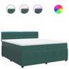 VidaXL Slatted Bed Base and Mattress Dark Green 200x200cm Velvet 3290139