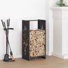 Firewood Rack Black 40 x 30 x 80 cm Cold Rolled Steel