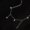 925 Sterling Silver Zircon Tassel Necklace with 18k Gold Plating – Star River Fresh Light Luxury Clavicle Chain, 2025 New Collection.