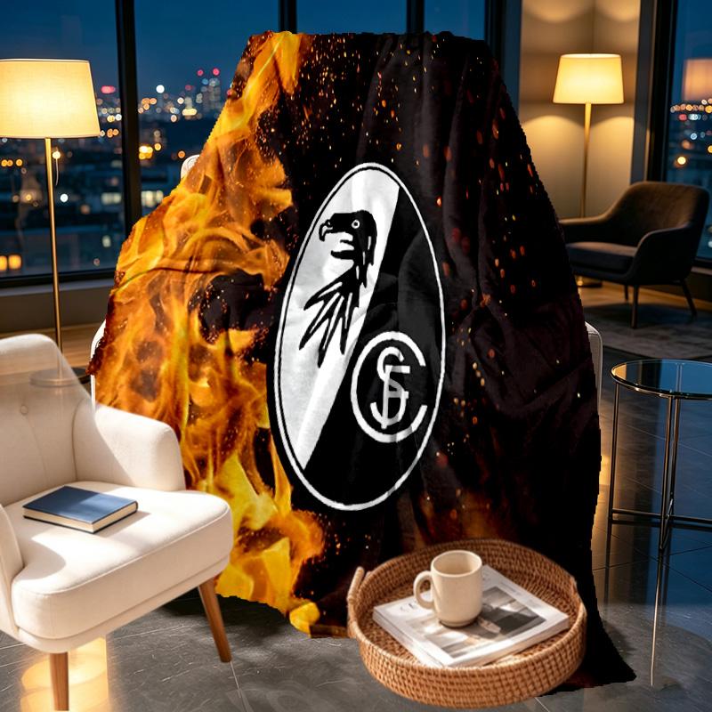 SC Freiburg Print Blanket - Soft & Comfortable, for Bedroom, Travel, Sofa, Home Decoration - Birthday Christmas Gift for Friend