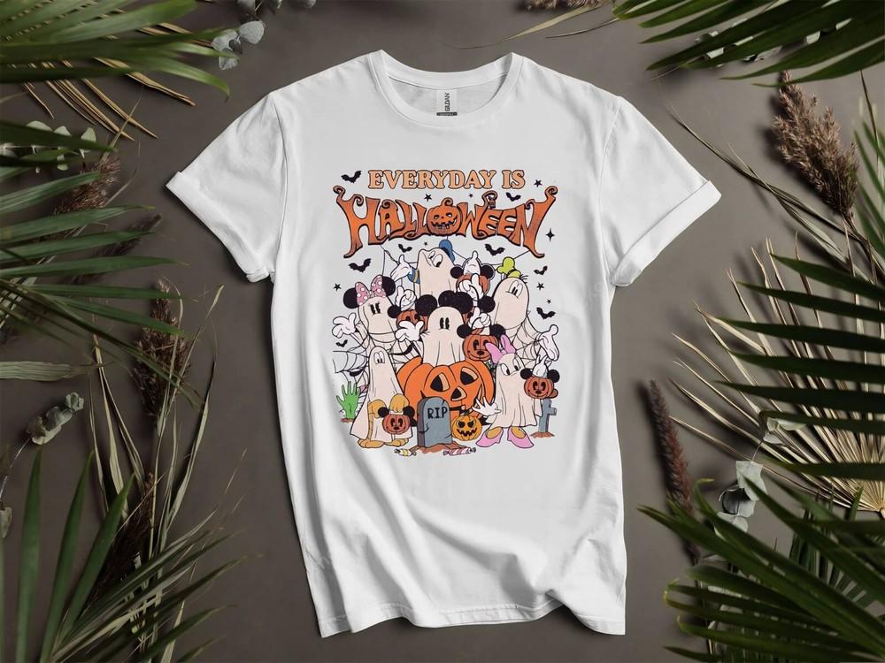 

Retro Every Day Is Halloween Mickey T-shirt T shirt Men Women Unisex Tshirt K689 3XL
