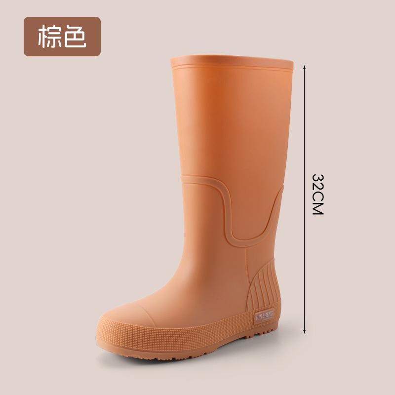 High quality fashionable exquisite women s shoes high tube women s wading shoes thick-soled waterproof high tube women s water shoes long tube water 35