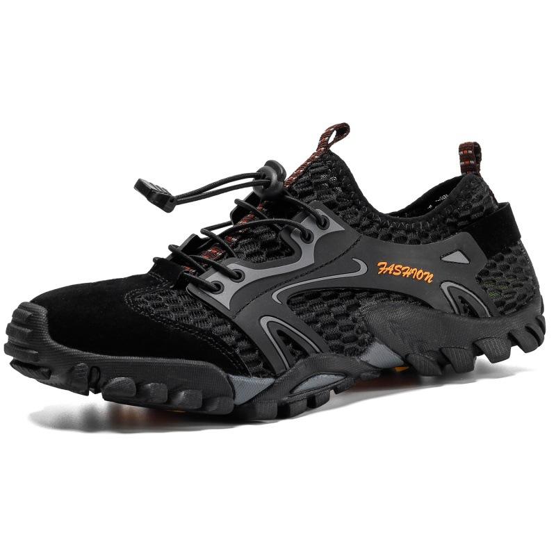 Fashion Summer new men's mesh breathable outdoor hiking shoes for climbing mountains and wading, plus size men's shoes 38-50