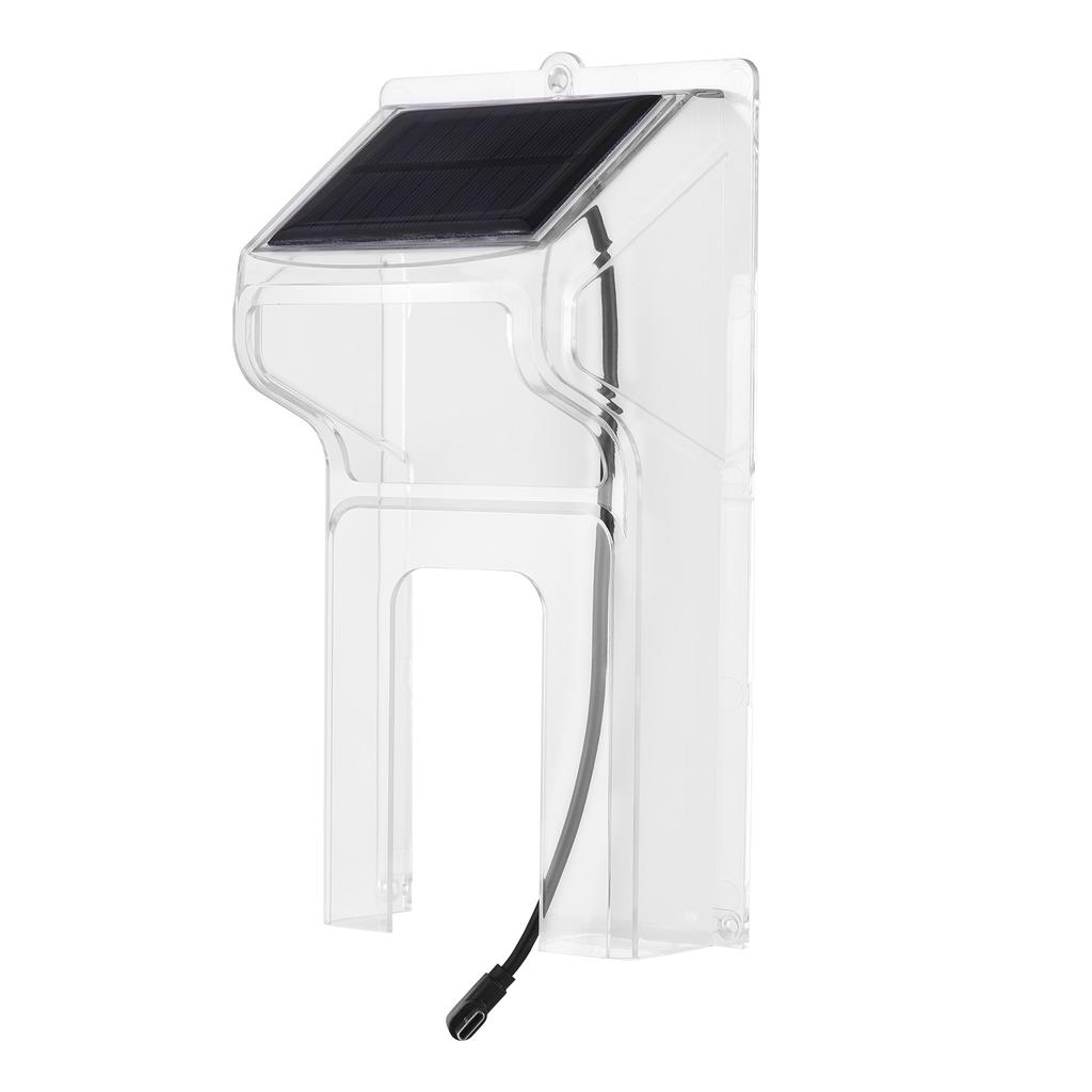 Dørklokkeregntrekk med solcellepanel gjennomsiktig plastklokkebeskytterskjold Videodørklokker