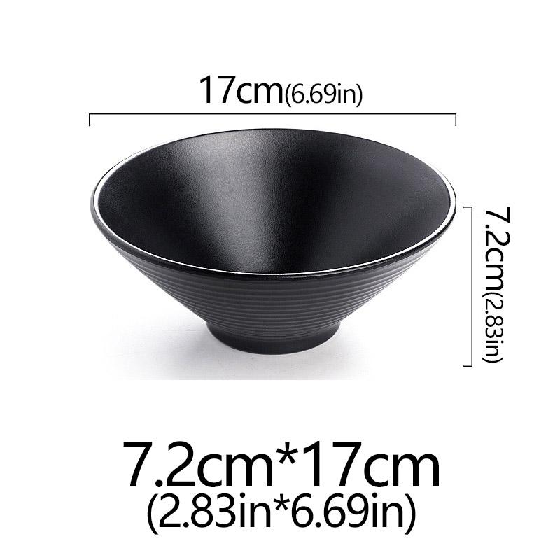 Frosted Melamine Ramen Bowl Imitation Porcelain Large Noodle High Temperature Resistance Bowl Salad Soup Bowl Fast FoodTableware