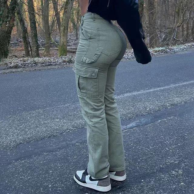 2023 High-Waist Elastic Jeans für Damen mit Hüften & mehreren Taschen - Trendige Workwear Allround-Hose