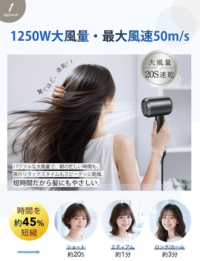 Hair Dryer Innovative High Airflow Fast Hair Dryer with Hot and Cold Air Alternating Airflow Constant Temperature Hair Cool Air Nozzle PSE Ideal for