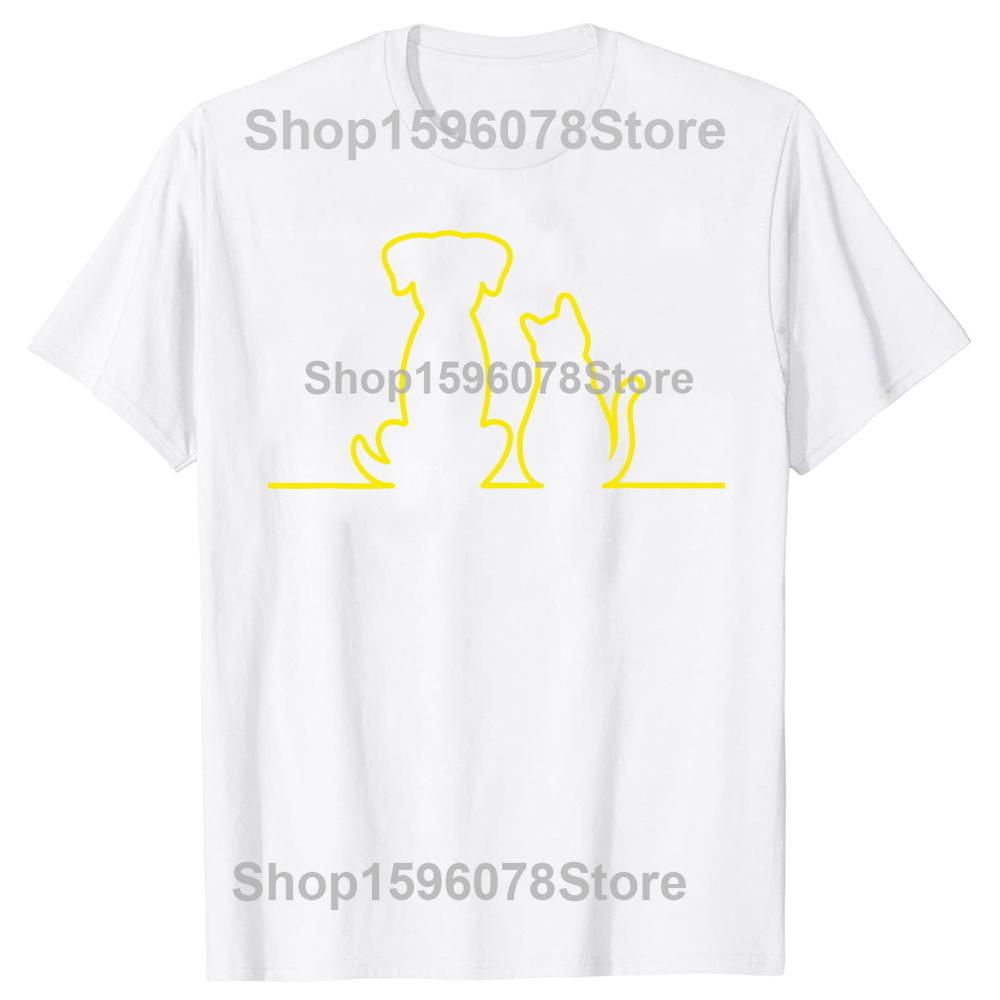 Lustige Hundepfoten-Truppe Eltern Niedliche Katze Hund T-Shirts Herren Lässiges T-Shirt 100% Baumwolle Locker Übergröße Rundhalskragen Hip Hop T-Shirt