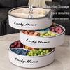New Year Luxury Dried Fruit & Snack Tray: Elegant Living Room Candy & Fruit Display Box