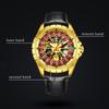 Men Mechanical Watch Creative Rotating Dial Roulette Automatic Wristwatch Luminous Waterproof Watches