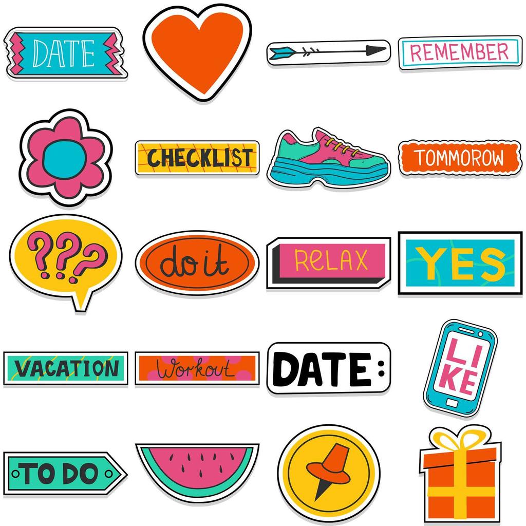 44 Cartoon Plan Graffiti Stickers DIY Decorative Suitcase Pen Guitar Notebook Waterproof