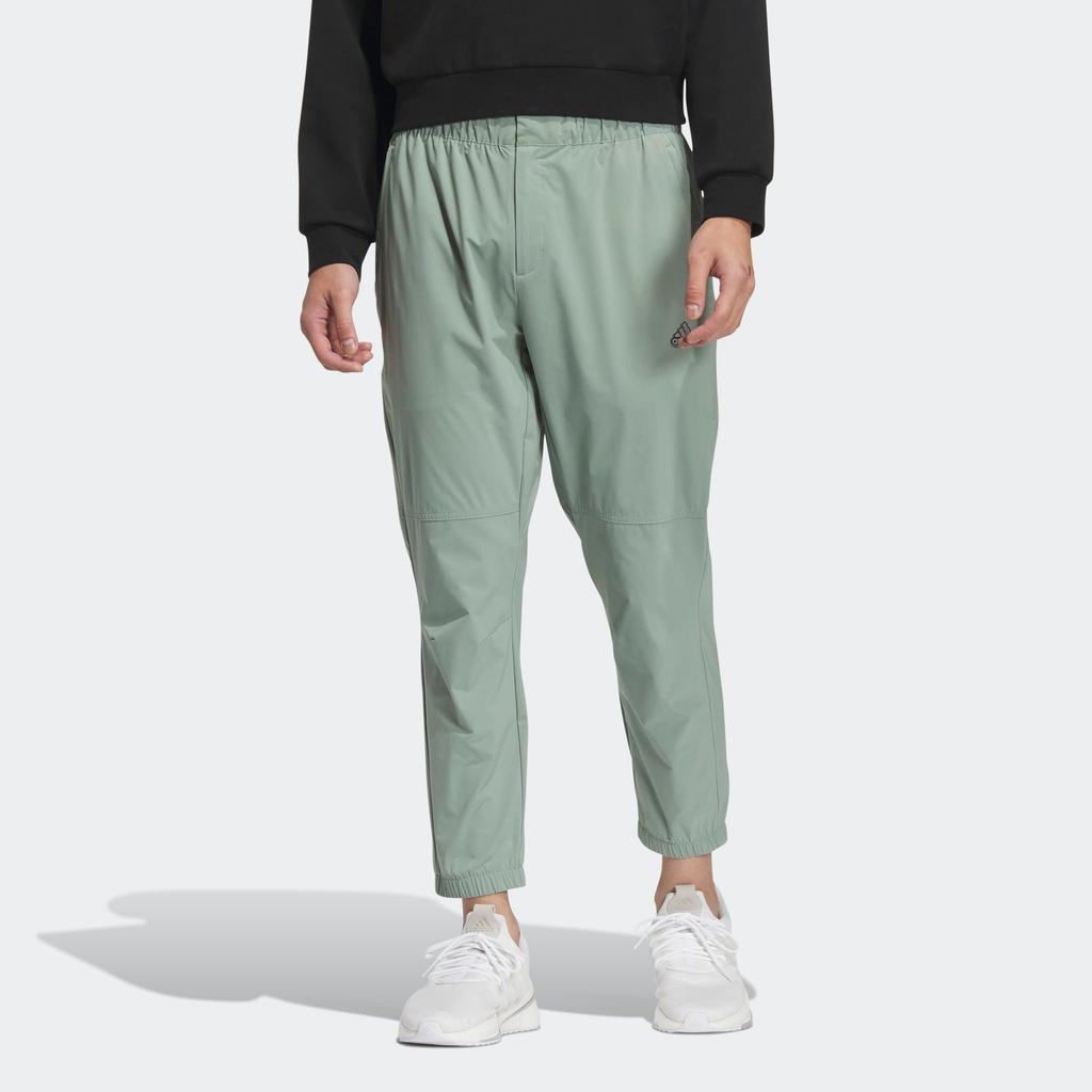 Adidas Knitted Sweatpants Men's Dusty Green Moderate Tapered Pants IA8134