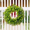 Leaf Vibrant Four Clover Green Wreath Beautiful St Patricks Day Door Decor For Home Every