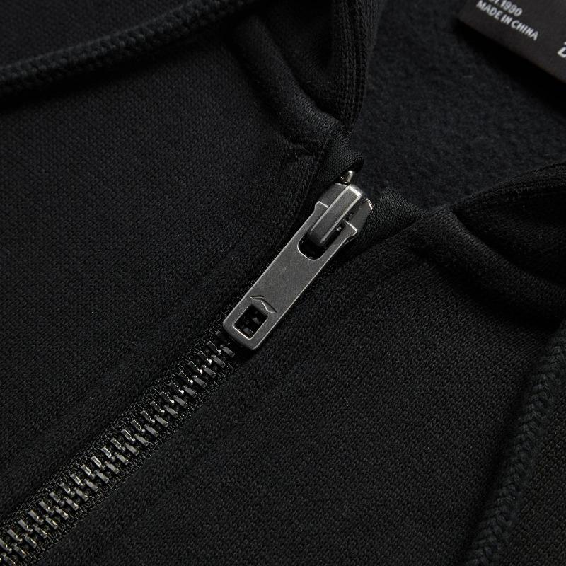 Li Ning Weekend Youth Infrared Warm Antistatic Antibacterial Versatile Casual American Vintage Logo Hooded Fleece Warm Cardigan Sweatshirt AWDUA11-6