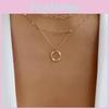 Geometric Alloy Chunky Chain Necklace With Round Pendant For Women Summer