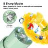 Usb Rechargeable Crushed Ice Cup Portable Blender With Handle For Smoothies 8 Blade Antioxidant Multifunction Fresh Fruit Juicer