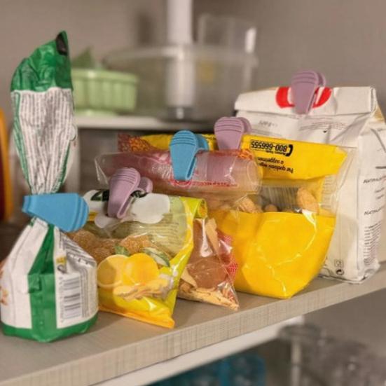 1/3Pcs Flower Refrigerator Magnet with Pedal Clips Detachable Food Bag Sealing Clamp Fridge Magnet Home Kitchen Cabinet Locker Decoration