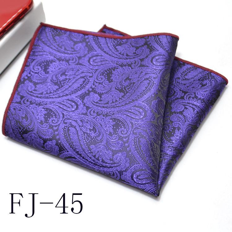 Men'S Pocket Towel Korean Version Cashew Flower Small Square Suit Handkerchief Versatile Dress 24*24Cm