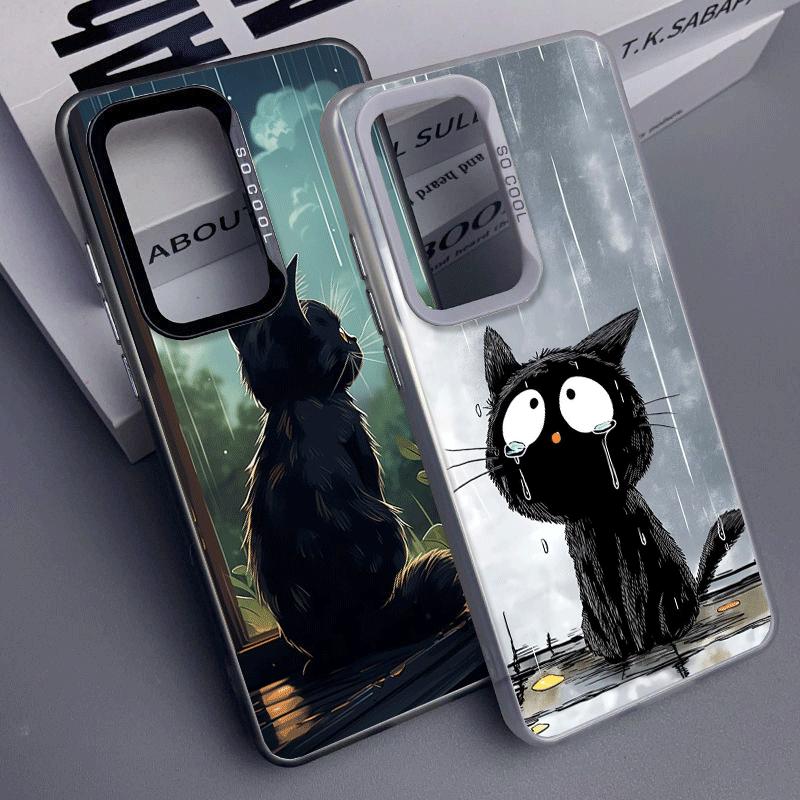 Healing Sense Cat Rain Shockproof Phone Case for Samsung A17 A16 A15 A14 A37 A57 A36 A56 A26 A35 A55 A25 A34 A54 A24 A13 A23 A33