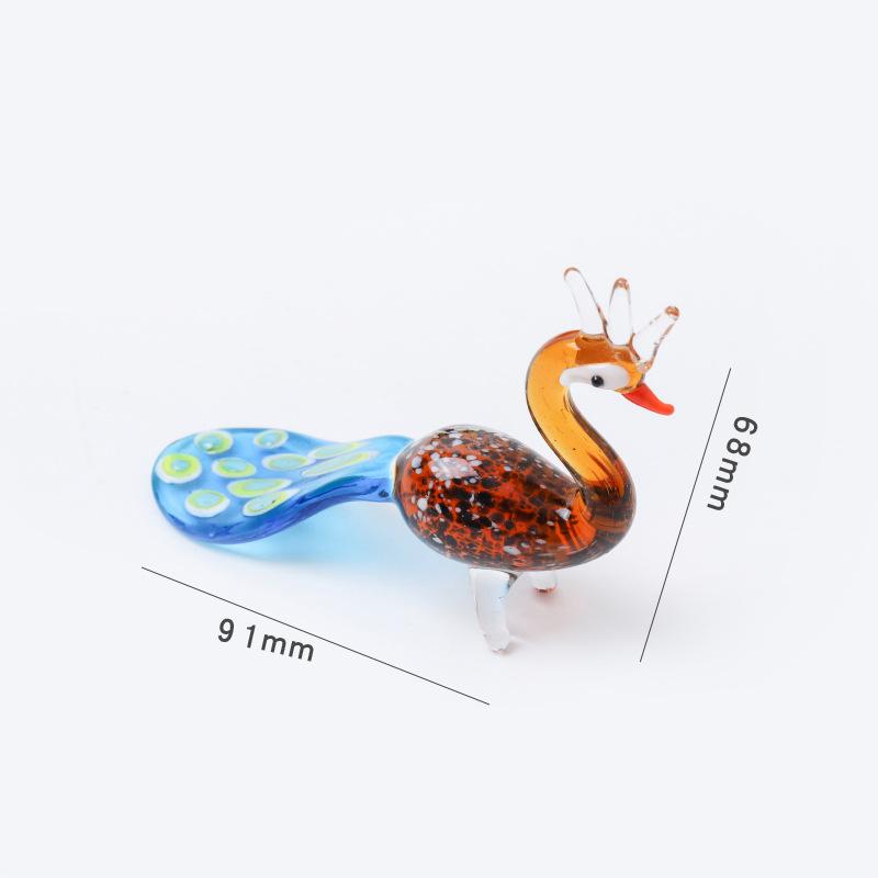 Creative Handmade Miniature Glass Peacocks Hedgehog Birds Animal Ornaments Home Study Bedroom Tabletop Decoration Gift 2026 New