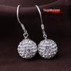 925 Sterling Silver Diamond Ball Earrings - Luxurious, Anti-Allergy, Ultra-Shiny Earrings, Perfect High-End Gift for Women and Best Friends
