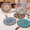 Retro Non-Slip Heat-Resistant Casserole and Pot Mat - Easy-Clean Anti-Scald Placemat