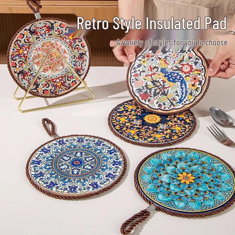 

Ретро Нескользящая Термостойкая Подставка для Кастрюли и Горшка - Легко Моющаяся Защищающая от Ожогов Подставка Prosperous Lotus