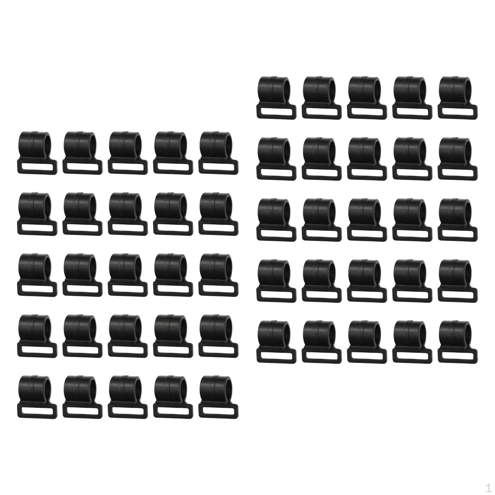 50 штук зажимов для дуг палатки для крепления веревок и крючков 20mm