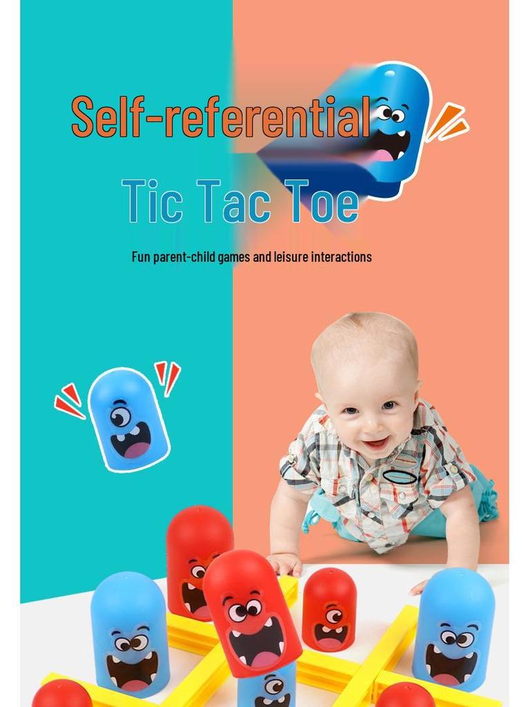 Kids' Educational Matryoshka Tic-Tac-Toe & Connect-the-Dots Card Game Set
