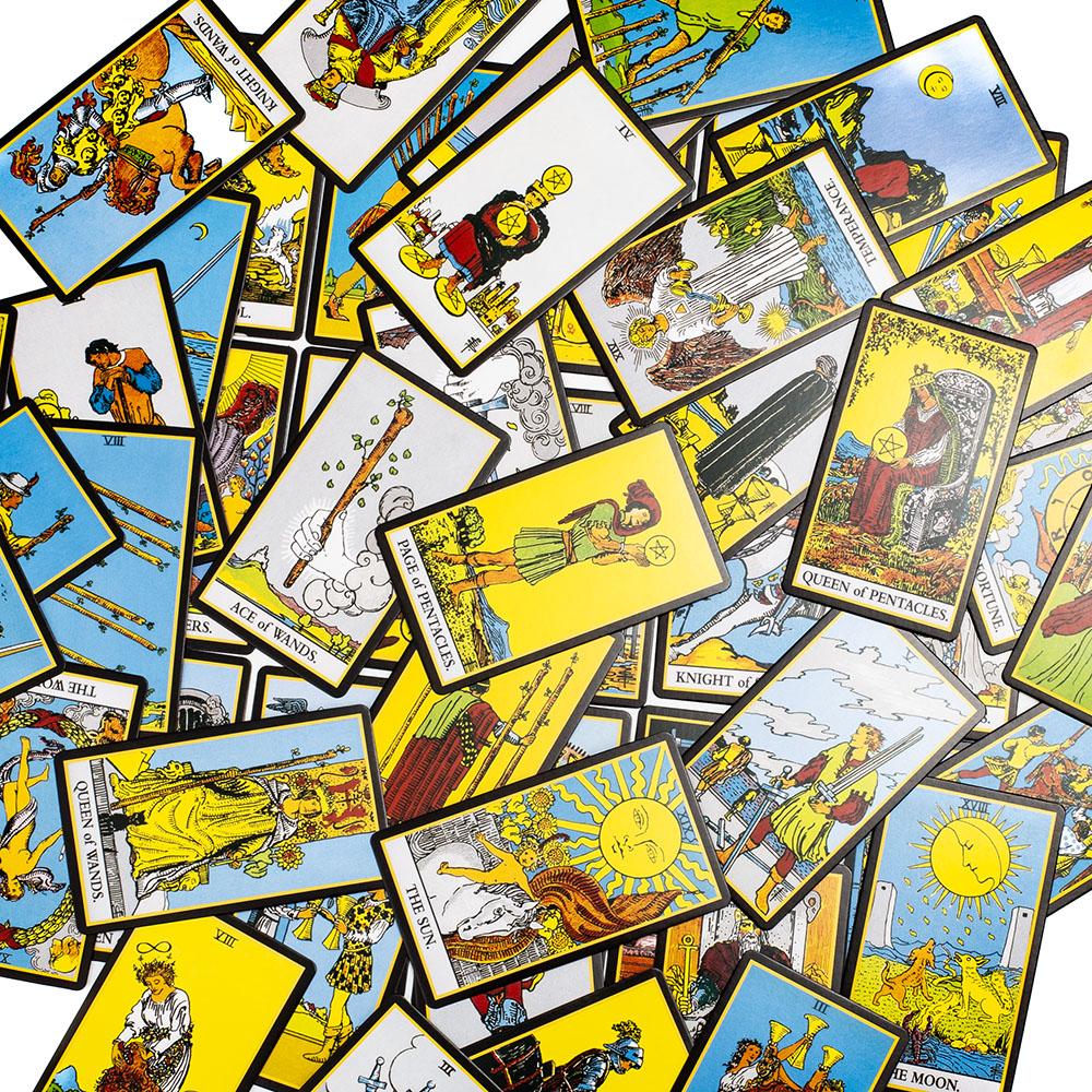 Black Classic Tarot Cards Deck 78pcs Fortune-Telling Game for Family Gatherings Board Games