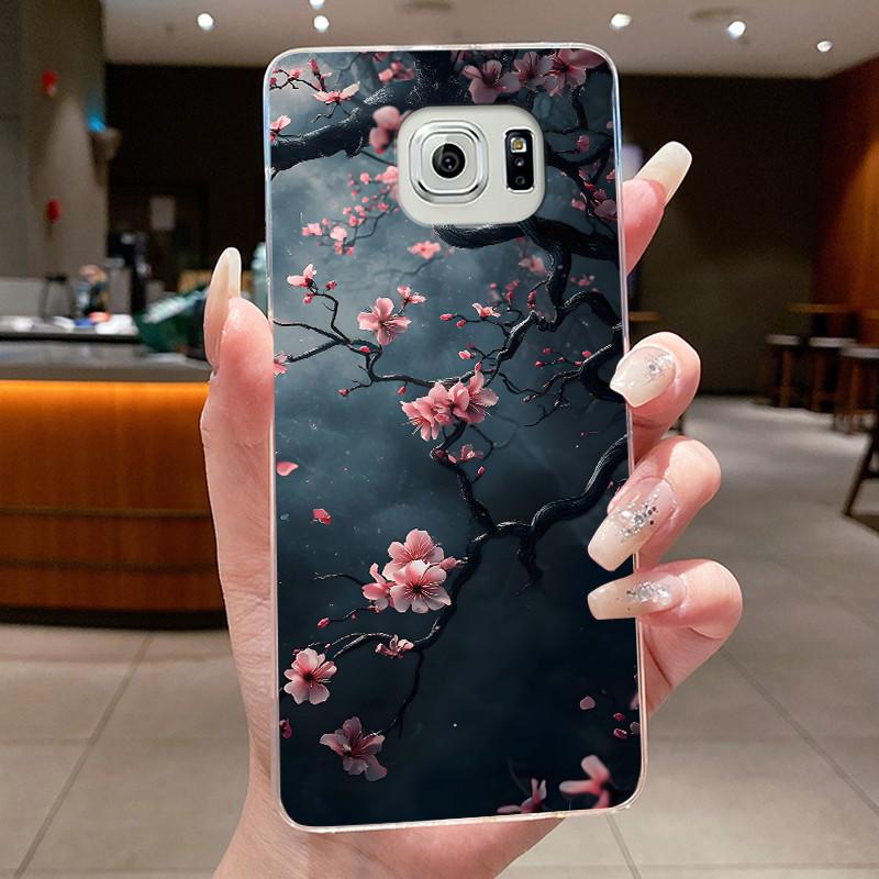 

For Samsung S6 G920F Case Samsung Galaxy S6 edge Plus G925F Cover Clear Luxury Butterfly Flower Soft TPU Silicone Phone Case S6