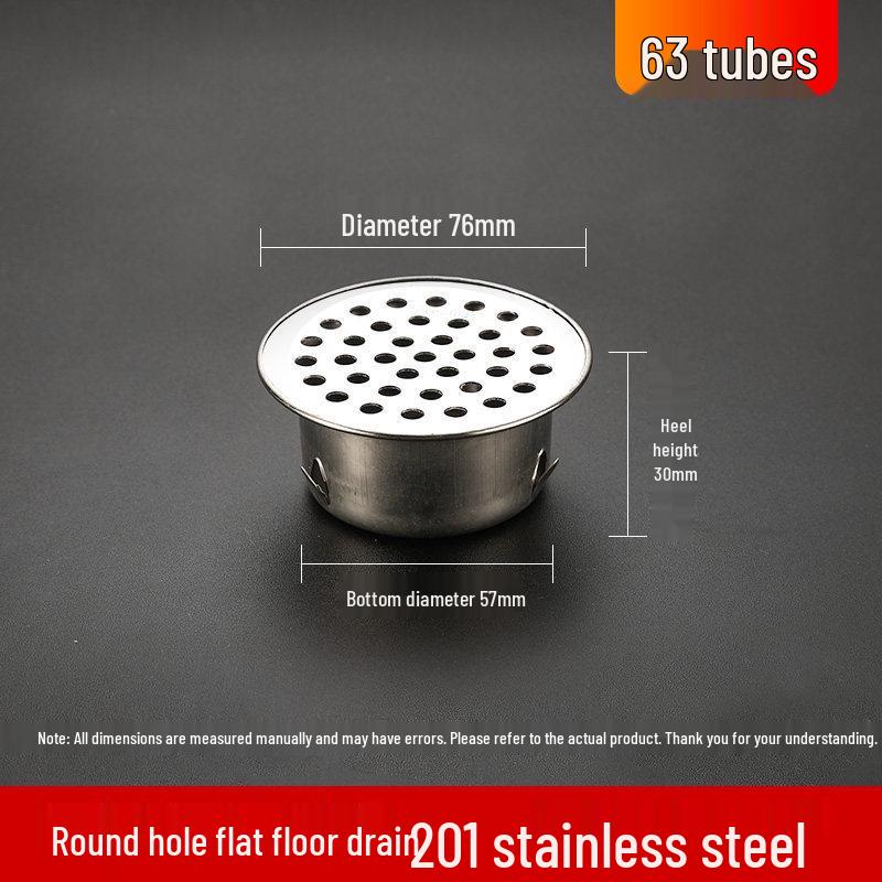 304 Stainless Steel Anti-Clogging Mesh Drain Cover for 75mm Balcony Rooftop Pipes