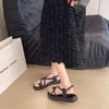 Fashion Thick Sole Sandals Women 2025 New Summer Soft Sole Elevated Casual Roman Sandals Small Womens Shoes Sandalias Mujer Sandal