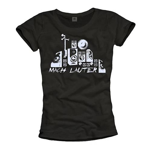 

FANCY ELECTRO DJ WOMENS T shirt WHIT MUSIC SPEAKERS - TOP GIRL TEE BLACK S M L 4XL