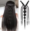 Estensioni per Capelli Clip-in Stile Bohemien 24 Pollici Trama a Mano Parrucca Accessori per Capelli