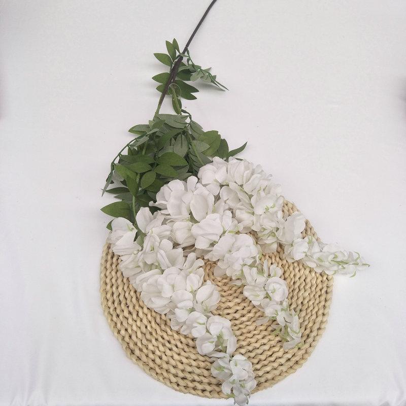 Purple Wisteria Artificial Hanging Flowers For Wedding Decor With Multicolor Options