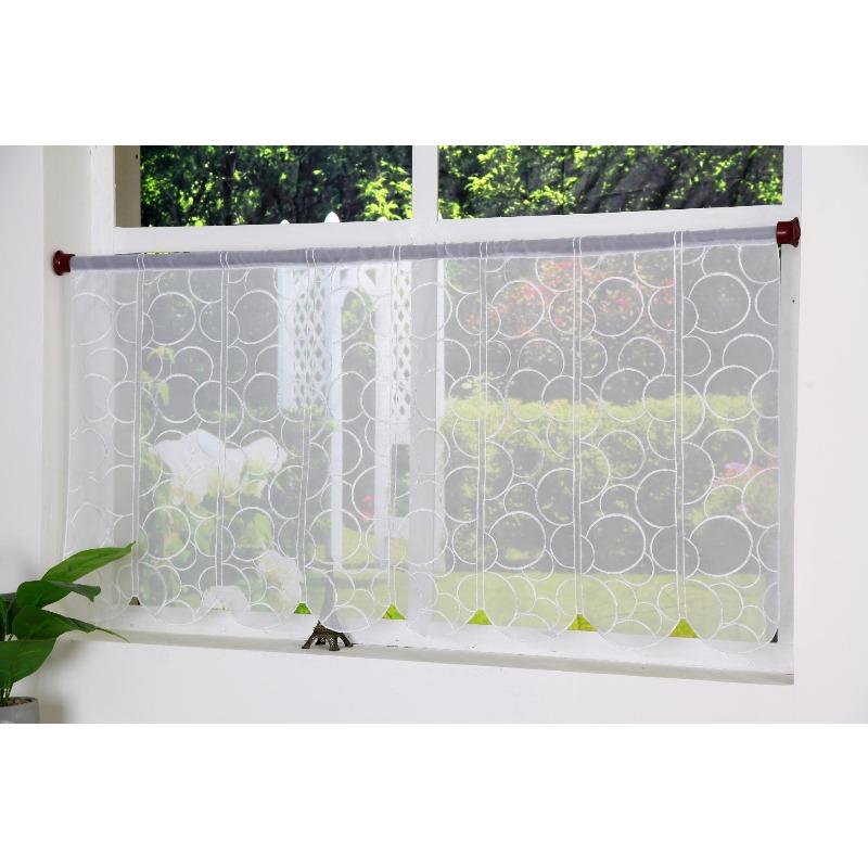 

Пряжа Компьютерная вышивка, Маленькая кофейная занавеска, Маленькая кухонная занавеска Ht-053 Height 30cm * Width 90cm белый