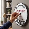 Fun Retirement Wall Clock Novelty Gift for Retiring Men Women Home Decor