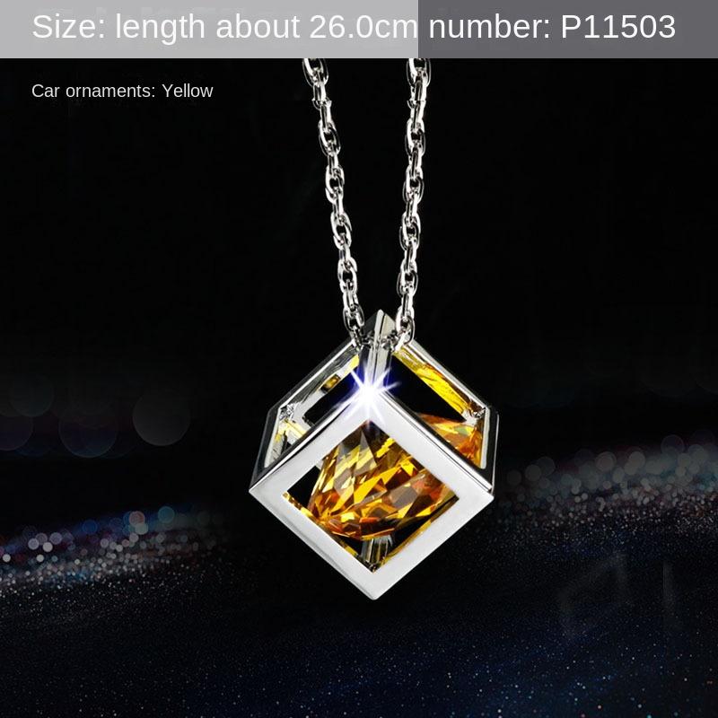 

Креативные хрустальные автомобильные украшения, автомобильные подвески, украшения, подвесная отделка, зеркало заднего вида, подвеска для интерьера жёлтый