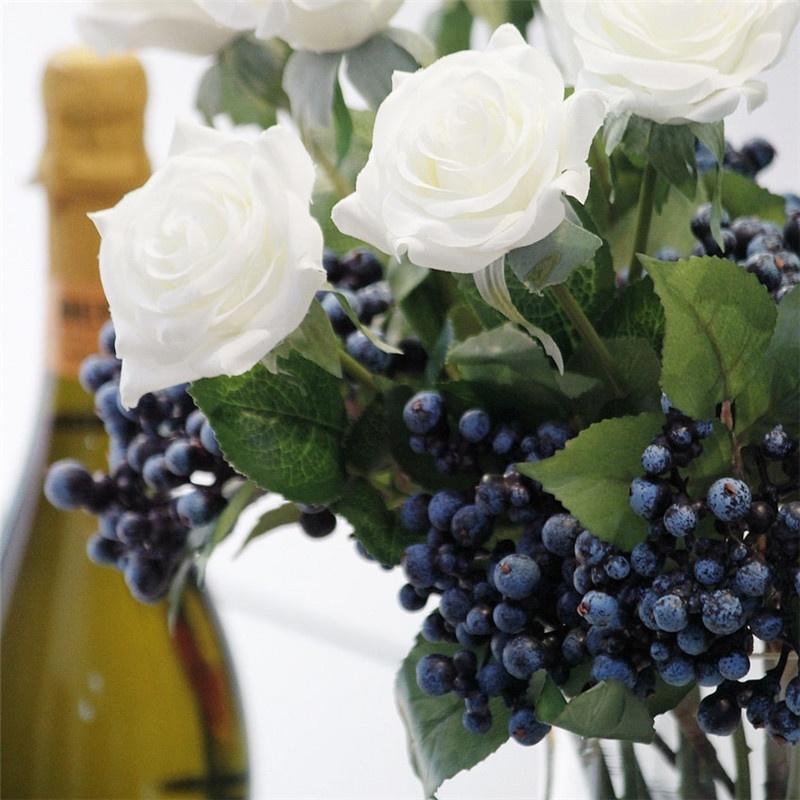 3τμχ Διακόσμηση Γάμου Τεχνητά Μούρα Προσομοίωσης Λουλούδια Φρούτα Διακόσμηση Σπιτιού