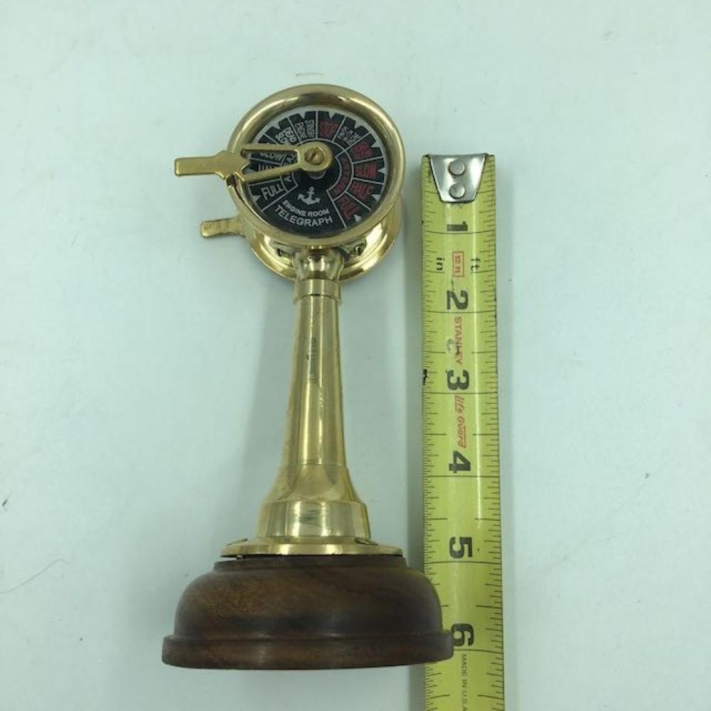 7" Brass Ship Engine Telegraph - Nautical Antique Gift for Collectors - Engraved