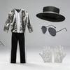 Kids 70s Michael Jackson Fancy Dress Costume Halloween  Hippie Outfit Children Day Party Performance Groovy Vintage Themed Look