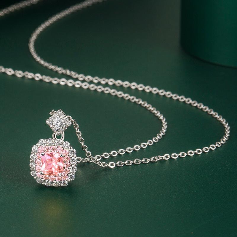 

Женское ожерелье Lindon, кулон из медного сплава, циркон, модный подарок розовый