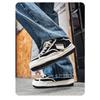 Zapatos de Lona de Otoño para Hombre de Caña Baja con Suela Gruesa que Aumentan la Altura Casual Versátiles Zapatillas Nicho Disolviendo Zapatos