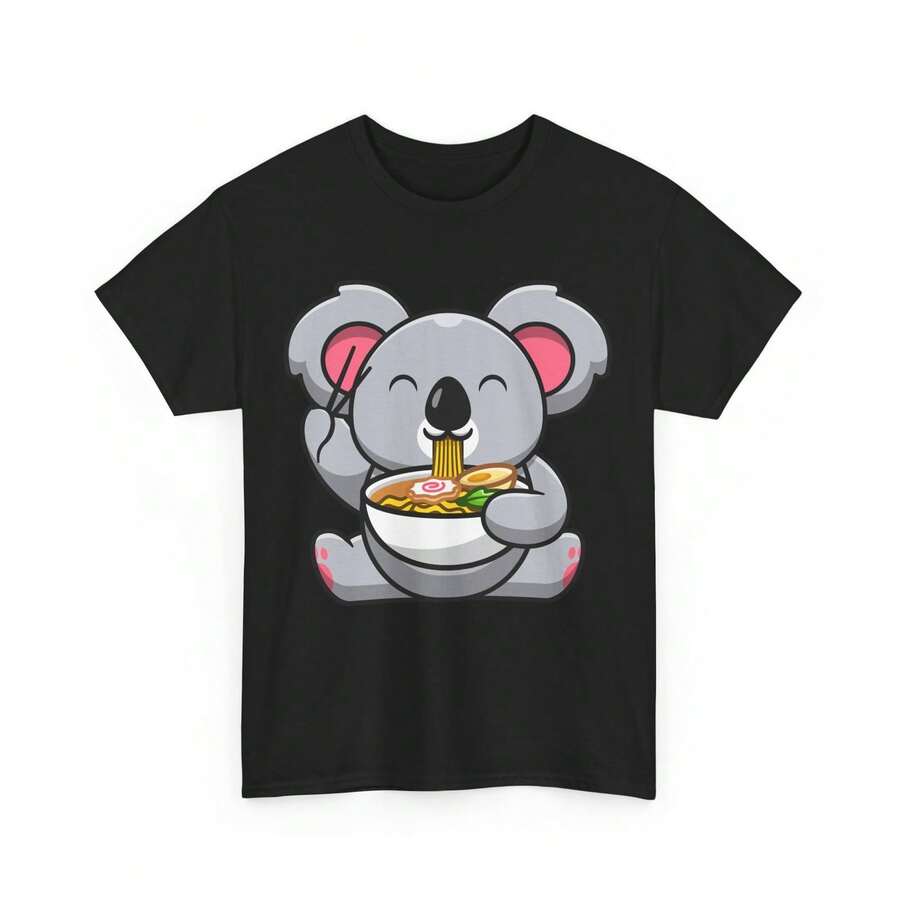 

Koala Enjoying Ramen Fun T-Shirt for Animal Enthusiasts 5XL різнокольоровий